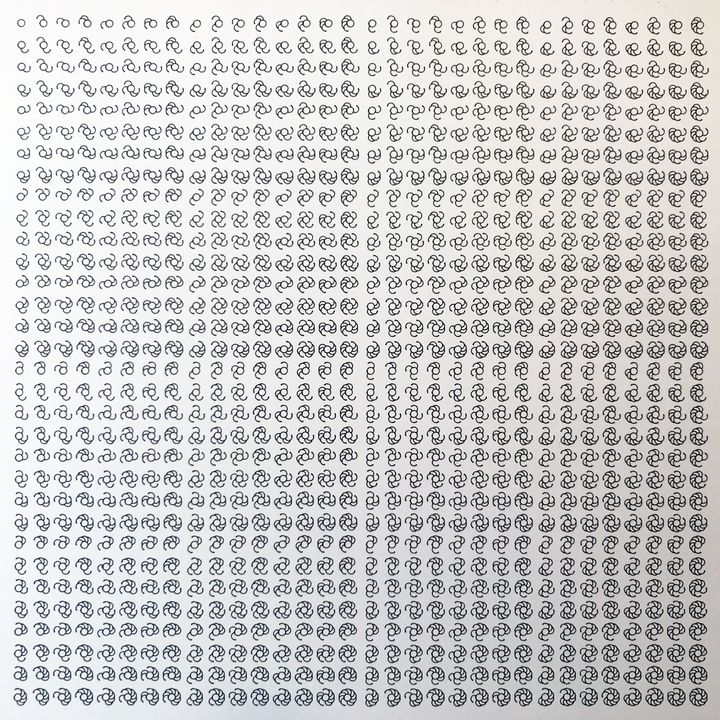 10 bits flowers with heart, in sequence