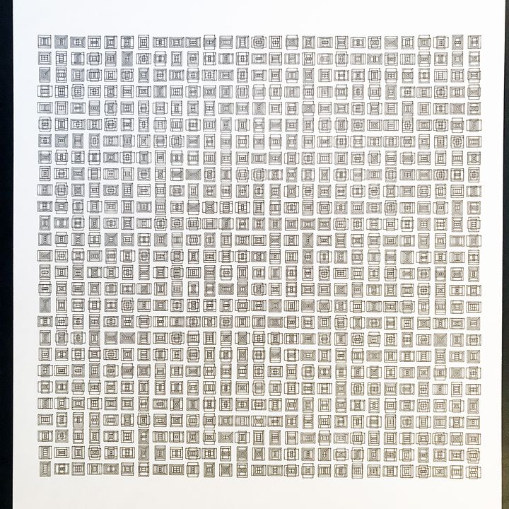 6 trits squares and rectangles, black on white, shuffled