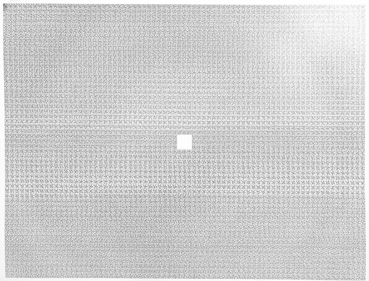 Five districts in a five by five city, black on white