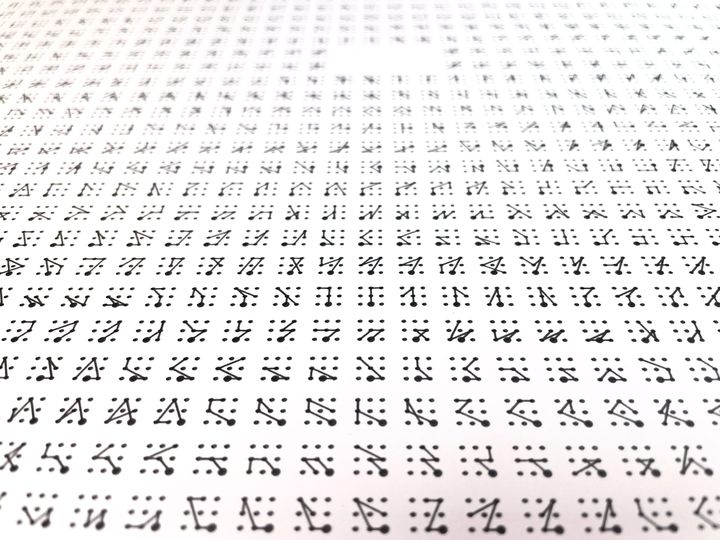 Android unlock pattern, four dots, black on white A3